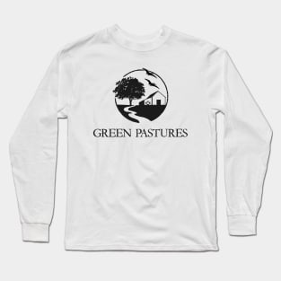 Green Pastures - Americana Meets Dinosaurs (dark) Long Sleeve T-Shirt